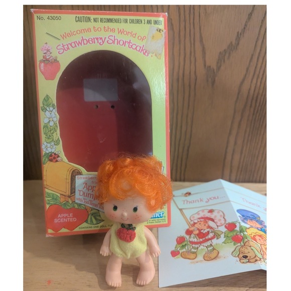 Kenner Other - Vintage 1980 Strawberry Shortcake Apple Dumplin Doll w/ Box & Comb Kenner
